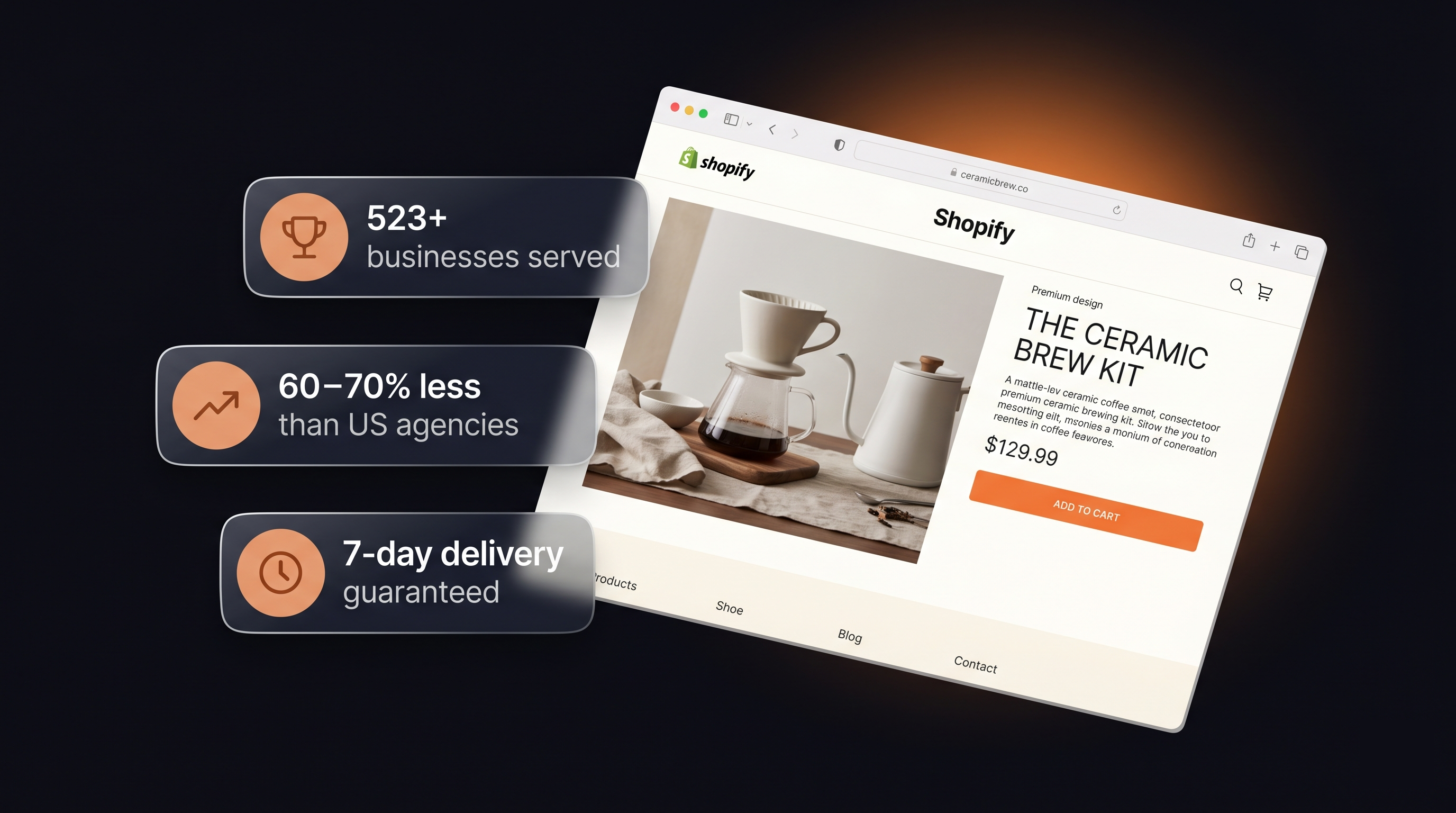 FactoryJet builds high-converting Shopify stores and websites for US small businesses — live in 7 days